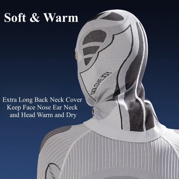 Winter Ski Mask for Men and Women Helmet Friendly Motorcycle Balaclava Face - Picture 6 of 8